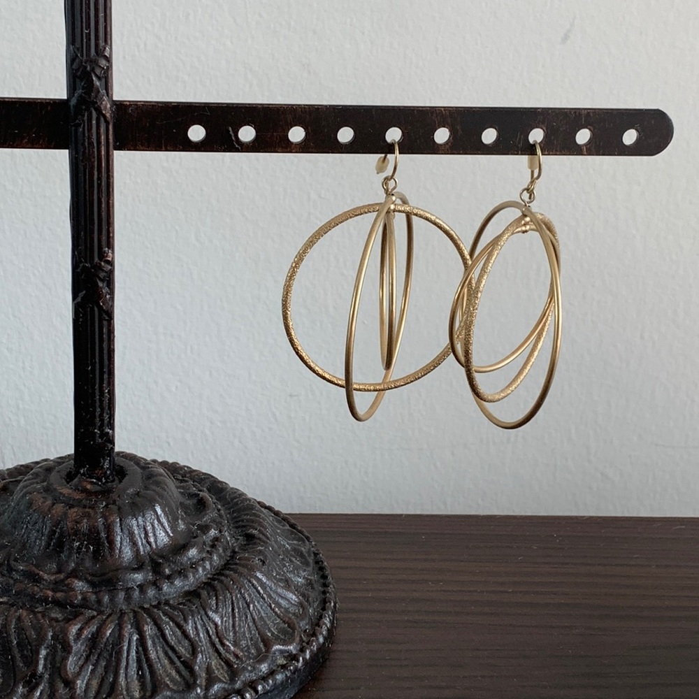 Guess brand Gold finish hoop earrings